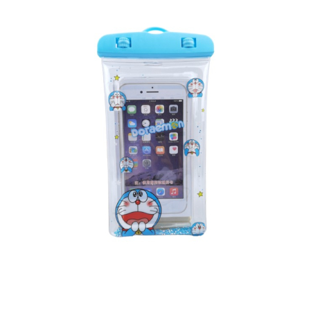 ✨TOATE PRODUSELE✨ - Husa subacvatica Glitter Kids Waterproof , Snowproof, Universala, cu Snur, pentru telefon sau documente, Cat, Bleu