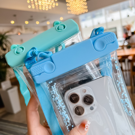 Husa subacvatica Waterproof , Snowproof, Universala, Senzoriala, cu Snur, pentru telefon sau documente, Bleu [1]