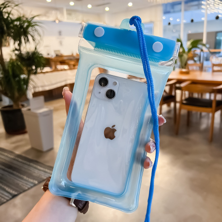 Husa subacvatica Zip Waterproof , Snowproof, Universala, Impermeabila, cu Snur, pentru telefon sau documente, Bleu [1]