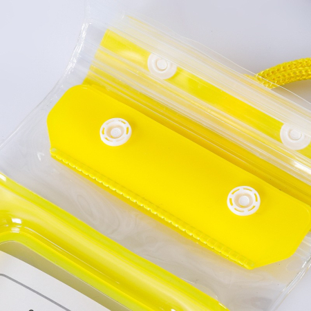 Husa subacvatica Zip Waterproof , Snowproof, Universala, Impermeabila, cu Snur, pentru telefon sau documente, Galben [5]