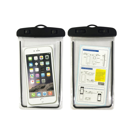 Husa subacvatica Zip Waterproof , Snowproof, Universala, Impermeabila, cu Snur, pentru telefon sau documente, Negru [3]