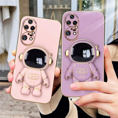 Husa Telefon 2in1, , Compatibila Huawei P60 Pro, Carcasa TPU cu Suport Inclus Tip Astronaut, Protectie Camere, Mov [2]