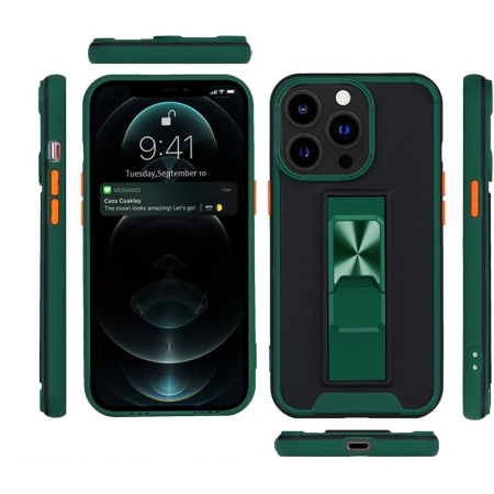 Husa Telefon, , Compatibila Apple iPhone 13 Mini, Carcasa Defender Sergeant Brave, Magnetic, cu Suport, Verde Inchis [1]