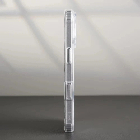 Husa Telefon, , Compatibila Apple iPhone 17 AIR, MagSafe, Antisoc, din Silicon + TPU, Transparent [2]