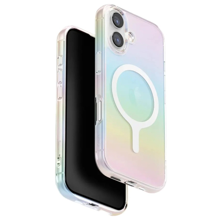 ✨TOATE PRODUSELE✨ - Husa Telefon, , Compatibila iPhone 17, Model Cameleon, Magsafe, Schimbare Gradient de Culoare din Unghiuri Diferite, Multicolor