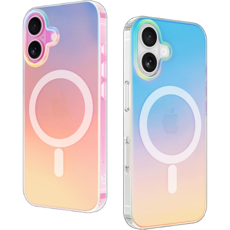 Husa Telefon, , Compatibila iPhone 17, Model Cameleon, Magsafe, Schimbare Gradient de Culoare din Unghiuri Diferite, Multicolor [8]