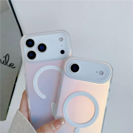 Husa Telefon, , Compatibila iPhone 17 Pro, Model Cameleon, Magsafe, Schimbare Gradient de Culoare din Unghiuri Diferite, Multicolor [3]