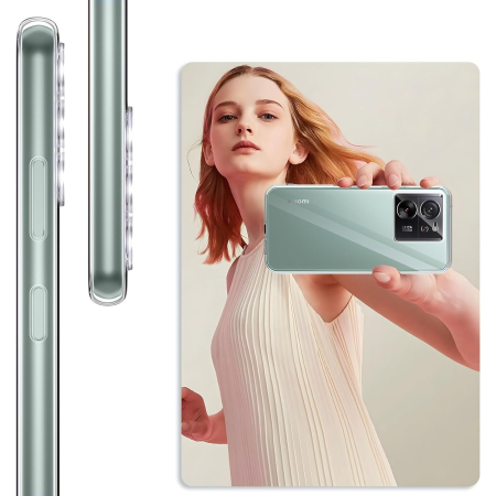 Husa Telefon, , Compatibila Xiaomi Redmi 13T/13T Pro, Carcasa TPU, Protectie Camere, 1.5 mm, Transparent [2]