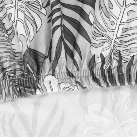 Husa universala pentru scaun, marime universala, poliester si spandex, 38x70cm, gri cu model floral [12]