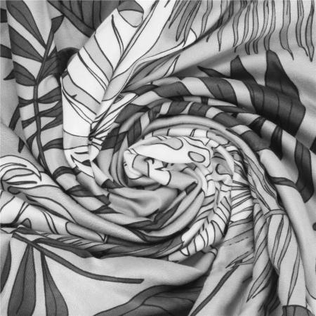 Husa universala pentru scaun, marime universala, poliester si spandex, 38x70cm, gri cu model floral [9]