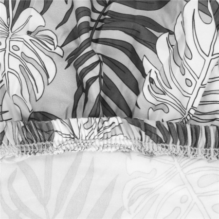 Husa universala pentru scaun, marime universala, poliester si spandex, 38x70cm, gri cu model floral [11]