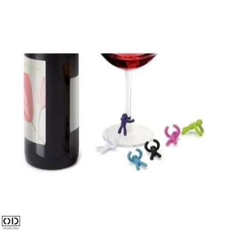 Identificatoare din Silicon pentru Pahare cu Picior, pentru Personalizare Pahare la Petrecere, 6 Bucati Premium Multicolor [2]