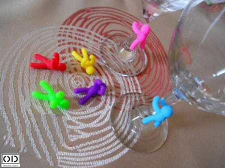 Identificatoare din Silicon pentru Pahare cu Picior, pentru Personalizare Pahare la Petrecere, 6 Bucati Premium Multicolor [1]