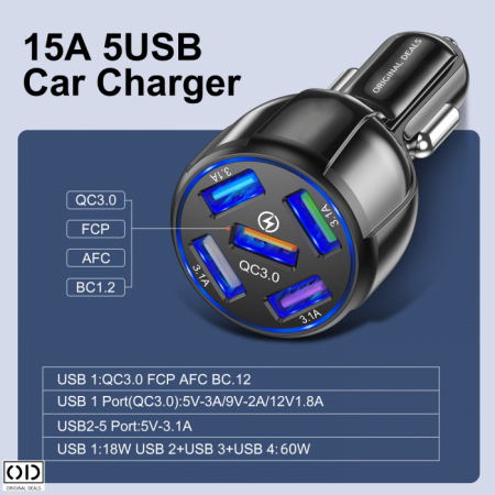 Incarcator USB Masina Incarcator Priza 12V Incarcator USB Auto Incarcator telefon Auto Incarcator pentru masina Incarcator masina HUB USB Masina 12v HUB USB 12v Incarcator tableta [10]