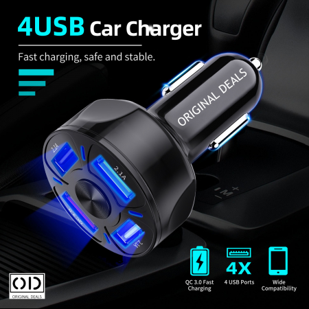 Incarcator USB pentru Masina Incarcator Auto pentru Telefon Incarcator USB auto pentru telefon tableta GPS cablu usb pentru incarcare telefon in masina Incarcator auto pentru priza 12V [9]