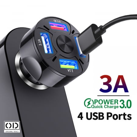 Incarcator USB pentru Masina Incarcator Auto pentru Telefon Incarcator USB auto pentru telefon tableta GPS cablu usb pentru incarcare telefon in masina Incarcator auto pentru priza 12V [11]