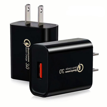 Incarcator Retea Fast Charge 5V3A, , Capat STANDARD EUROPEAN QC 3.0, 18W, Fara Cablu, Negru [2]