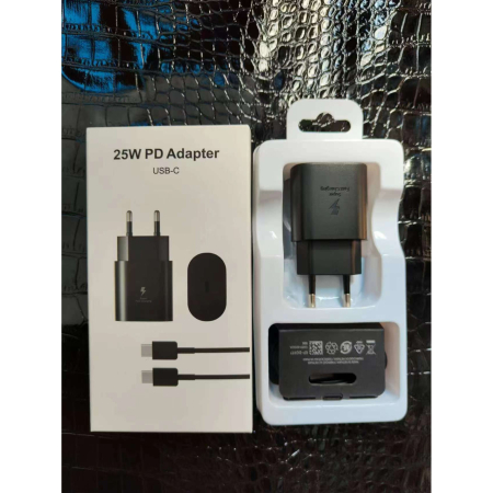 Incarcator Universal 25 W USB-C + Cablu Type-C, , Negru [2]