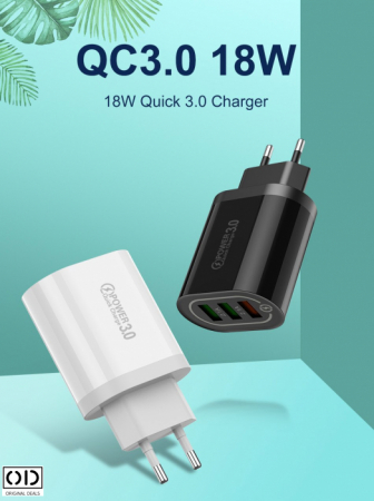Incarcator Fast Charge cu 3 Porturi USB si Multiple Protectii Incarcator fast charge Apple Iphone Incarcator fast charge Samsung Incarcator fast charge Huawei Incarcator fast charge Oppo [7]