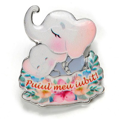 ✨TOATE PRODUSELE✨ - Insigna Copii Jolie model Mama Elefantel