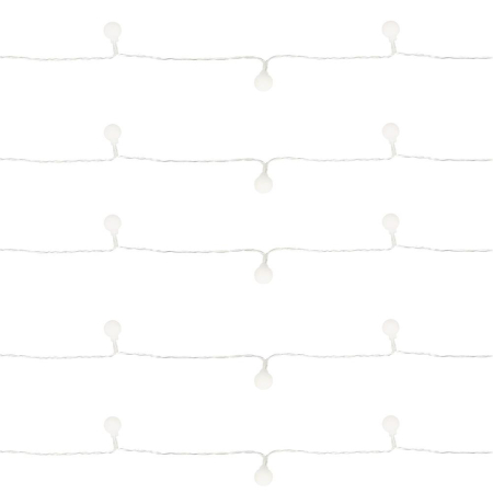 Instalatie bile luminoase pentru gradina, 7,5 metri, 50 LED-uri, cu baterii, galben [7]