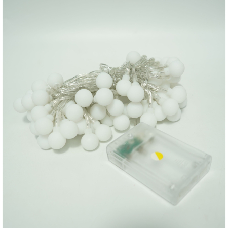 Instalatie Craciun, 10 m, 80 de LED-uri, alb-cald, model cu stelute, liniara, cu baterie, interior/exterior,  [5]