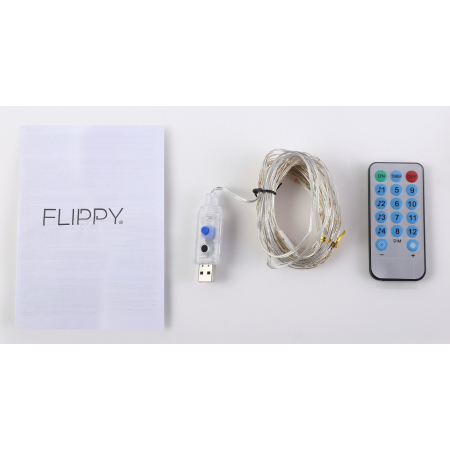 Instalatie Craciun, 10 metri, 100 LED-uri, alb cald, telecomanda 8 functii, USB, fir cupru, liniar, interior/exterior,  [7]