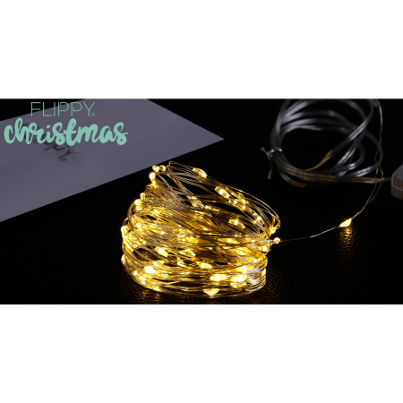 Instalatie Craciun, 10 metri, 100 LED-uri, multicolor, telecomanda 8 functii, USB, fir cupru, liniar, interior/exterior, [7]