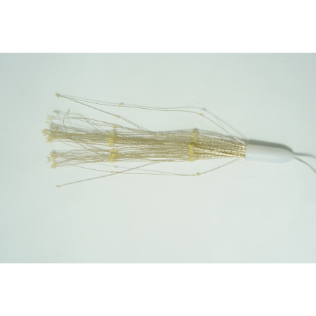 Instalatie Craciun, 150 LED-uri, alb cald, telecomanda 8 functii, cu baterii, explozie fireworks, fir cupru, interior/exterior,  [4]