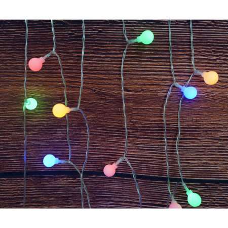 Instalatie Craciun, 3.5 m, 30 de LED-uri, multicolor RGB, model cu bilute, liniara, cu baterie, interior/exterior,  [3]