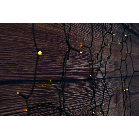 Instalatie Craciun, 32 metri, 300 de LED-uri, Alb Cald, cu energie solara, fir de cupru, liniar, interior/exterior,  [4]