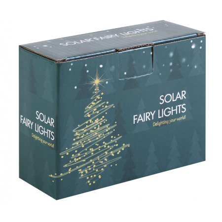 Instalatie Craciun, 5 metri, 50 de LED-uri, alb cald, cu energie solara, fir de cupru, liniar, interior/exterior,  [7]