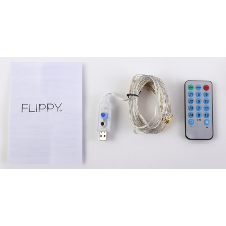 Instalatie Craciun, 5 metri, 50 LED-uri, multicolor RGB, sincronizare muzica, telecomanda 12 de functii, USB, fir cupru, liniar, interior/exterior,  [4]