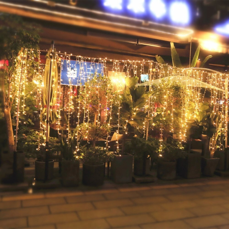 Instalatie Craciun, 70 m, 1680 Led-uri ,Franjuri, Alb cald, Flash, Alimentator, Interconectabila, Prelungitor 6.5 m inclus, Fir Transparent Cauciucat, 220v,  [2]