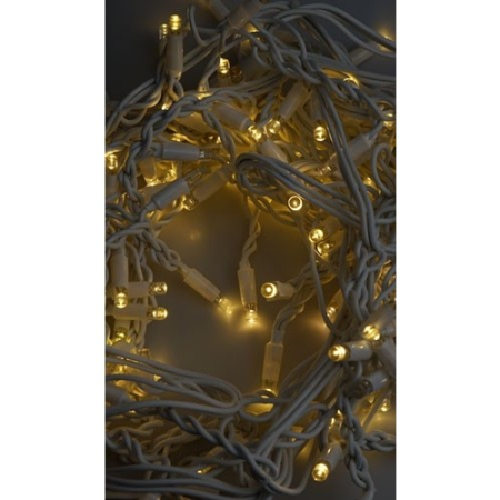 Instalatie Craciun, 90 m, Led-uri ,Franjuri, Alb cald, Flash, Alimentator, Interconectabila, Fir Alb Cauciucat, 220v,  [4]