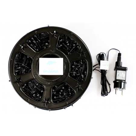 Instalatie Craciun liniara cu transformator, 100m, multicolor, 1000 LED-uri, fir negru, 8 jocuri de lumini,  [4]