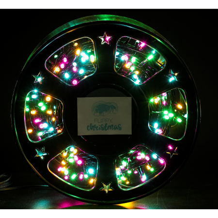 ✨TOATE PRODUSELE✨ - Instalatie Craciun liniara, fir negru, cu transformator, 50m, multicolor, 500 LED-uri, 8 jocuri de lumini, 