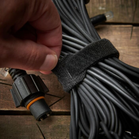 Instalatie Craciun Profesionala de Exterior IP65, 35 m, 840 Led-uri Mari ,Franjuri, Alb rece, Flash, Alimentator, Interconectabila, Prelungitor 6.5 m inclus, Fir Negru Cauciucat, 220v,  [14]