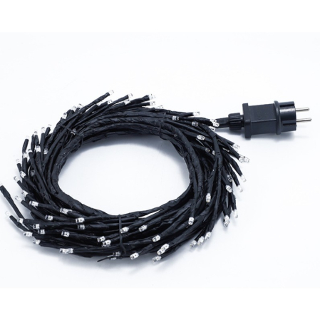 Instalatie Craciun tip Creanga , 144 LED-uri, Conectare la Retea, 8 Jocuri de Lumini, Telecomanda, 2.5 m, Prelungitor 2 m, 3V, 1.5V, Fir Negru, Alb Cald [6]