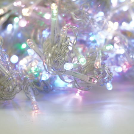 Instalatie Craciun Yoto, Tip Perdea, 3 m x 3 m, 320 LED-uri, Prelungitor 1.5 m, 8 Jocuri de Lumini, Interconectabila, Fir transparent, Interior/Exterior, Multicolor [5]