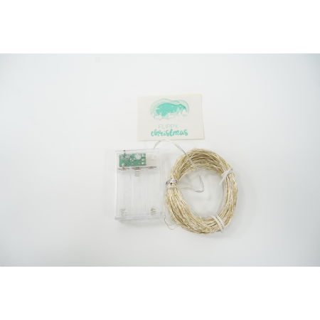 Instalatie de Craciun cu Baterii Tip Liniar, 2 jocuri de lumini, Fir Cupru 3 m 30 LED -uri, Alb Cald [2]