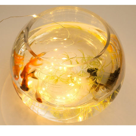 Instalatie de Craciun, , Decoratiune de Craciun, 50 Beculete LED, cu Baterii si Telecomanda, cu 8 Functii, Lungime 5 m, Alb Cald [5]