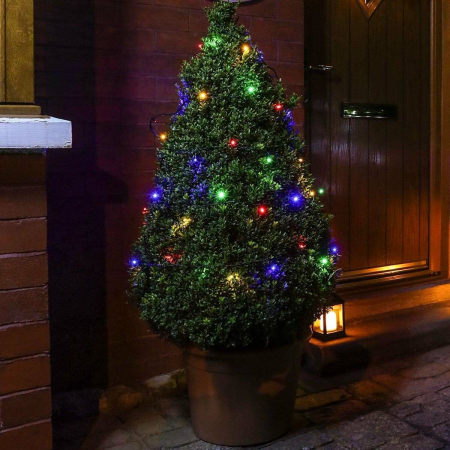 ✨TOATE PRODUSELE✨ - Instalatie de Craciun Liniara Yoto, 22 m, din care 1 m Prelungitor 220V, 300 LED, 8 jocuri de lumini, Controler, Utilizare Interior/Exterior, Fir Negru, multicolor