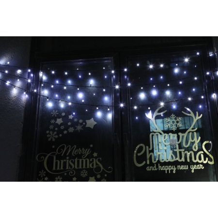 Instalatie de Craciun, Premium ®, Tip Liniara / Sirag, 50 m, 500 LED-uri Mari, Alb Rece [5]