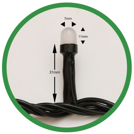 Instalatie de Craciun, Premium ®, Tip Liniara / Sirag, 50 m, 500 LED-uri Mari, Alb Rece [12]