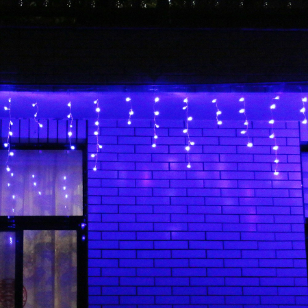 Instalatie de Craciun ® Tip Franjuri, 12 m, 300 LED-uri, Interconectabila, Albastru [3]