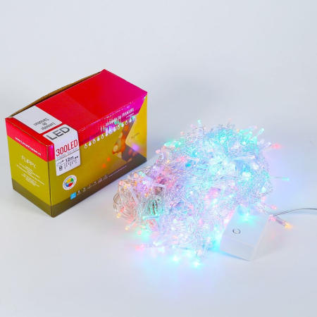 Instalatie de Craciun ® Tip Franjuri, 12 m, 300 LED-uri, Interconectabila, Multicolor [4]
