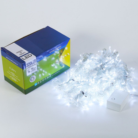 Instalatie de Craciun ® Tip Perdea, 3 x 3 m, 320 LED-uri, Interconectabila, Alb Rece [3]