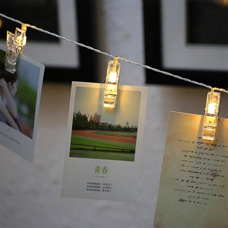 Ghirlanda Luminoasa pentru Fotografii Instalatie Lumini Led cu Carlige pentru Fotografii Instalatie de Craciun cu Lumini LED Ghirlanda cu Lumini LED pentru Brad Instalatie cu Cleme pentru FOtografii [10]