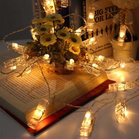 Ghirlanda Luminoasa pentru Fotografii Instalatie Lumini Led cu Carlige pentru Fotografii Instalatie de Craciun cu Lumini LED Ghirlanda cu Lumini LED pentru Brad Instalatie cu Cleme pentru FOtografii [11]